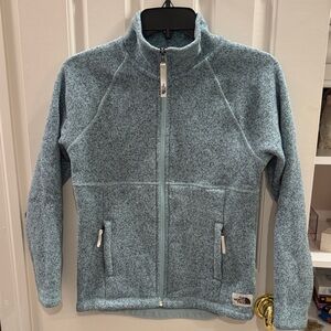 The North Face Heathered Blue Zip-Up Jacket